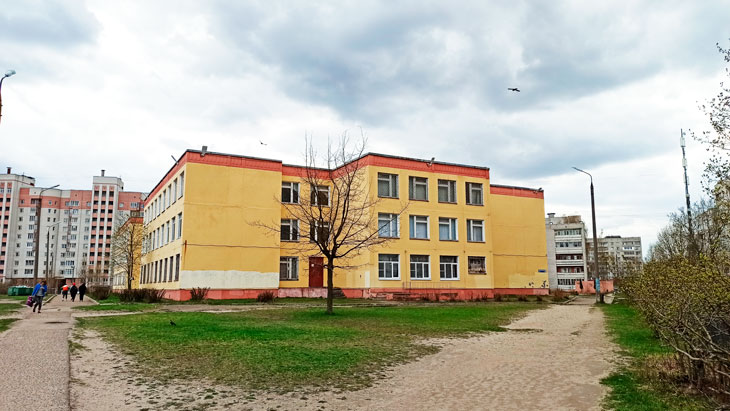 Школа 84 Ярославль: общий вид здания и территории.