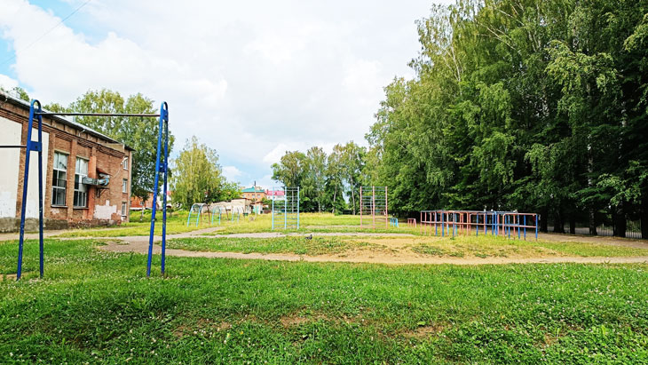 Спортивный силовой городок в школе № 77 города Ярославля.