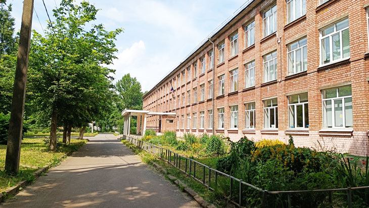 Школа 81 Ярославль: общий вид территории и здания.