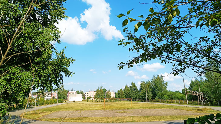 Футбольное поле школы 88 города Ярославля.