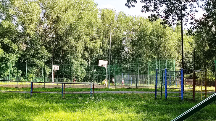 Школа 29 Ярославль: огороженная спортивная площадка.