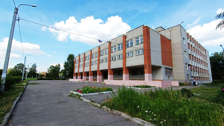 Школа 21 Ярославль: общий вид территории и здания.